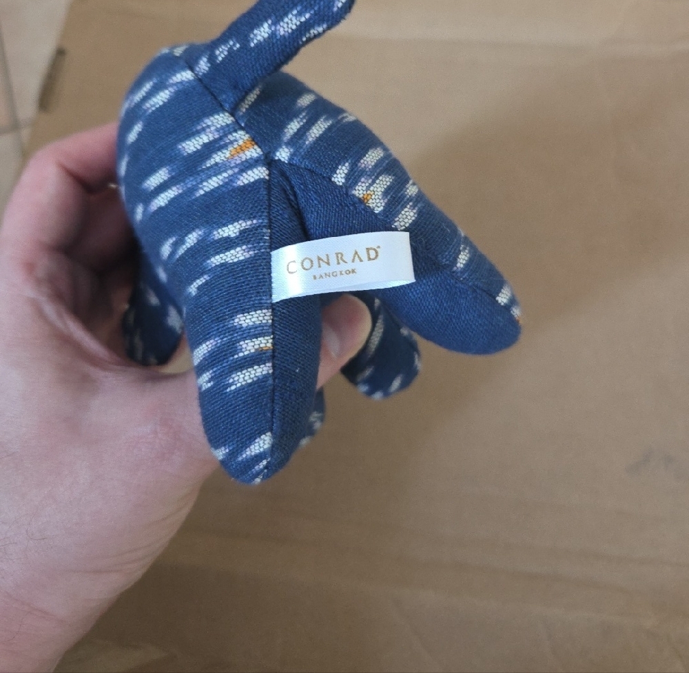 Blue Patterned Elephant Plush - Picture 2 of 3
